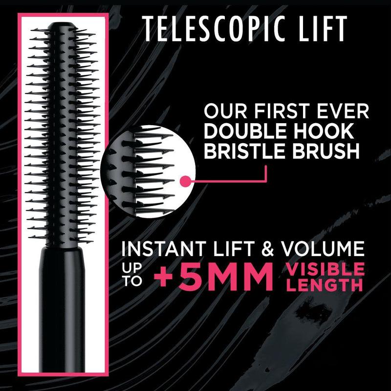 L'Oreal Paris Telescopic Lift Washable Makeup Mascara, 36HR Wear, 0.33 fl oz