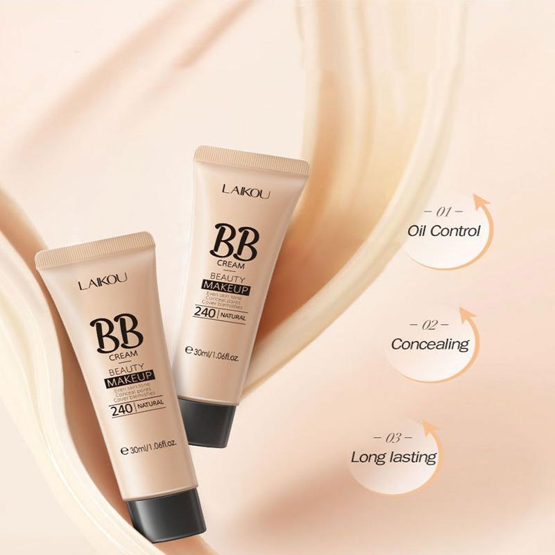 Long-Wearing BB Cream, Hydrating Concealer BB Cream, Lightweight and Smooth Makeup Foundation, Moisturizing Sunscreen, Facial Color Correcting Cream