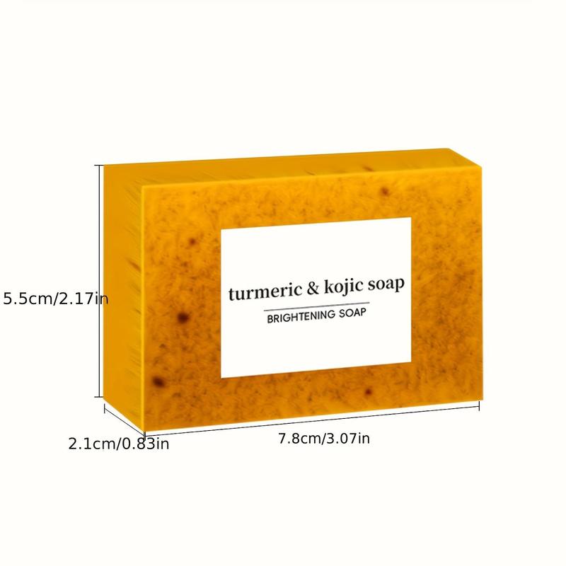 Turmeric Soap Set, 4 Counts set Deep Cleansing & Moisturizing Skin Soap with Bathroom Soap Rack & Foaming Net, Body Wash & Soap for Women & Men