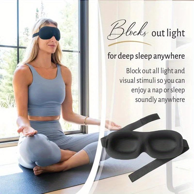 Sleep Eye Mask, 3D Contoured Sleeping Mask, Cool Bedroom Night Sleep Mask, Soft Comfort Eye Shade Cover for Travel Yoga Nap, Bedroom Accessories