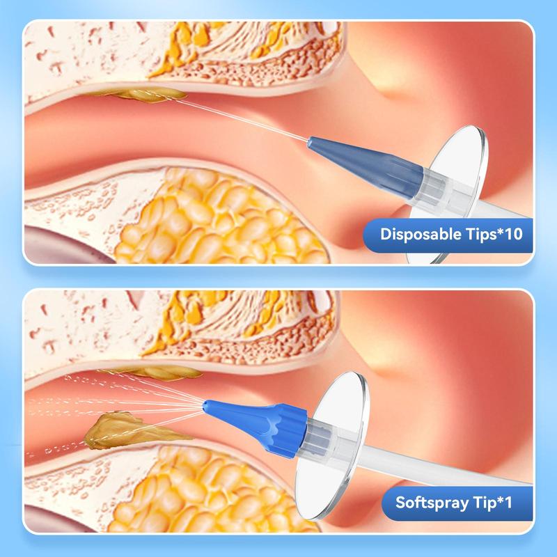 Manual Ear Wax Removal Tool Set, 1 Box Ear Cleaning Tool & Ear Wash Solution, Safe & Effective Ear Cleaning Tool for Adults & Kids