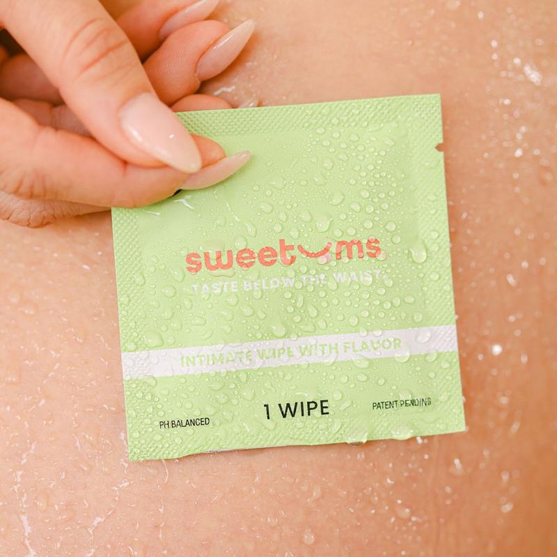 Sweetums Watermelon Flavored Wipes Feminine Wipes Flavored Beauty Feminine Hygiene Personal Care Watermelon Scent Watermelon Flavor pH balanced gynecologist tested dermatologist tested