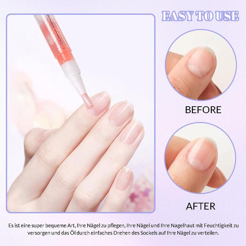 Cuticle Oil Pen for Nail Growth Treatment, Cuticle Oil for Nails, Nail Strengthener for Thin Nails and Growth Nail Oil Home Nail Care Kit Pedicure Supplies Manicure Tools