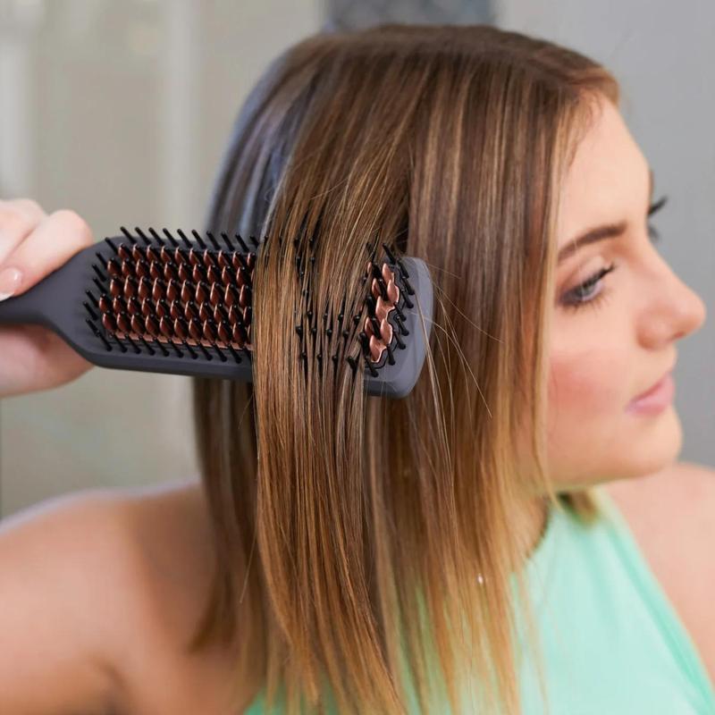 Heated Hair Straightening Brush for All Hair Types