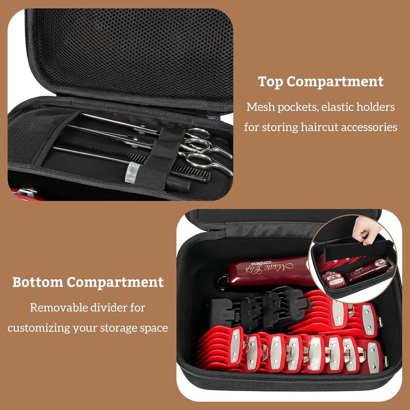 Hard Travel Case for  Clippers,   Barber Supplies Holder, Trimmer Organizer Storage Bag for Hatteker Oneisal Wahl 5Star Andis Men Razor Guard  Kits