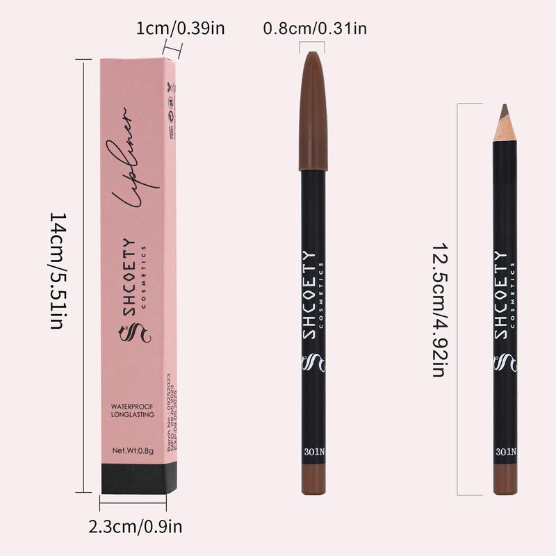 Matte Lip Liner Pencil, 1 Count Waterproof Long Lasting Lip Liner, Easy Coloring Lip Liner Pen, Moisturizing Lipstick Pen, Girls and Women Makeup Accessories, Christmas Gift