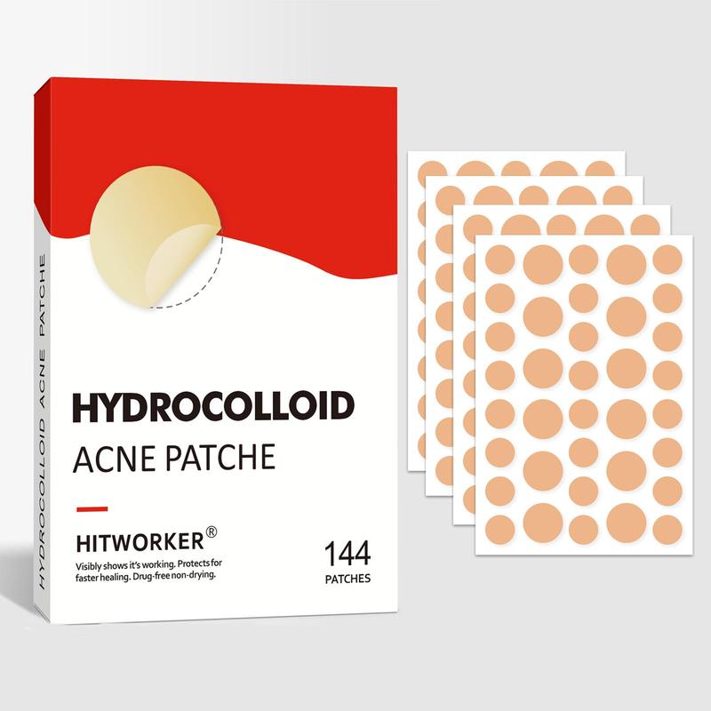 Hydrocolloid Acne Patch, 144pcs box Waterproof Acne Covering Sticker, Facial Skin Care Product for All Skin Types