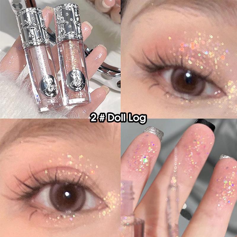 Long Lasting Glitter Liquid Eyeshadow, Shimmering Eye Shadow, Glittering Brightening Highlighting Liquid Stick for Crystal Eye Makeup, Cosmetic Products, Personal Care Products