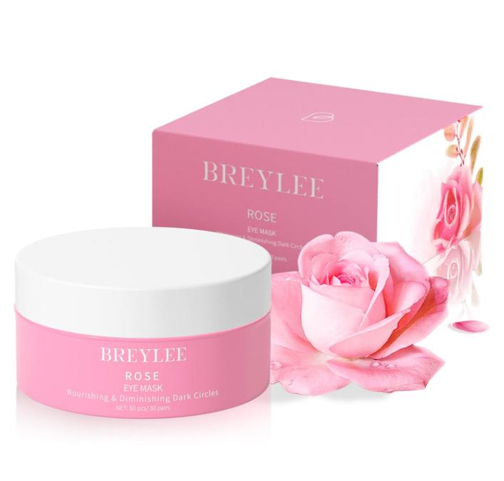 BREYLEE Rose Eye Mask– 60 Pcs - Eye Treatment Mask, Under Eye Bags Treatment, Under Eye Masks, Under eye Dark Circles