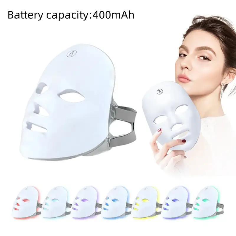 USB Rechargeable Facial Mask, 7 Color LED Beauty Mask, LED Face Light, Comfortable Skin Care Mask, Ideal Gift for Women, Personal Skin Care Products