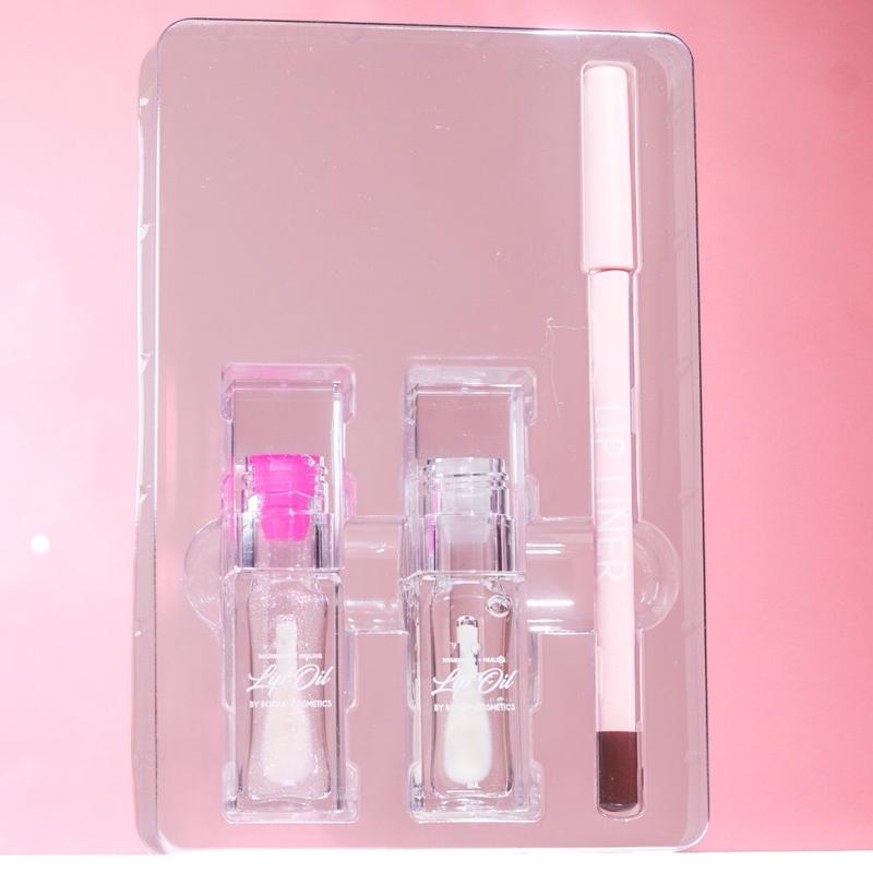 All in One Boss Lip Kit with Lip Liner, Color Changing Lip Oil, and Clear Lip Oil