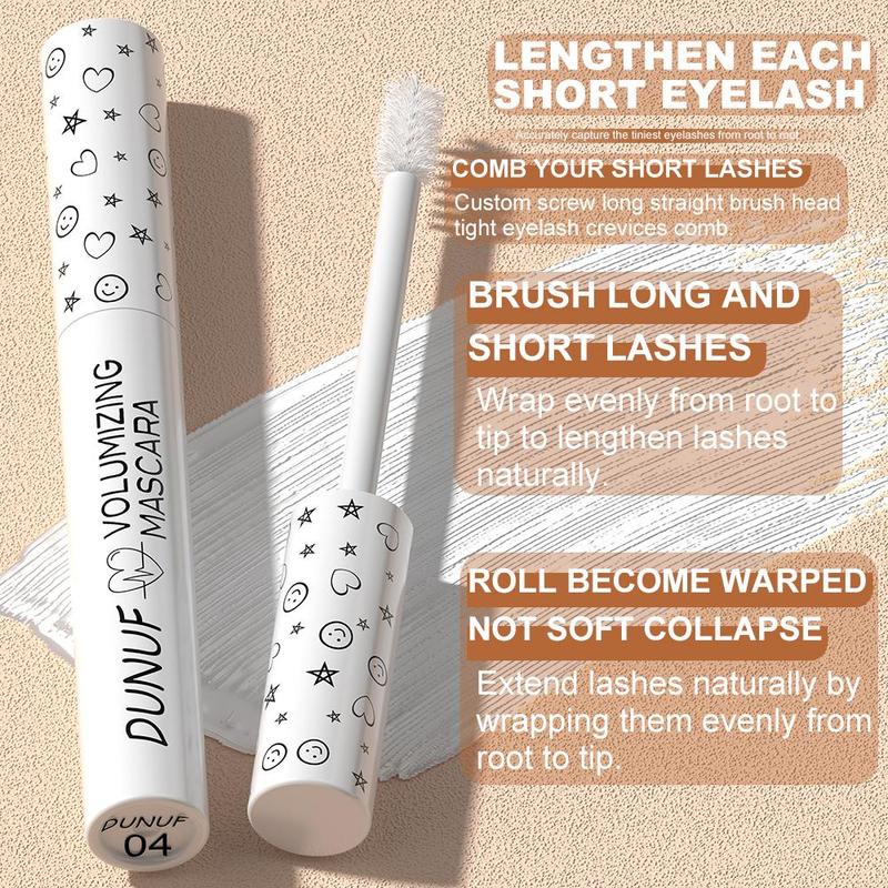 Waterproof Long Lasting Mascara, 1 Count Natural Curl Eyelashes Mascara, Eyelashes Lengthening Volumizing Defining