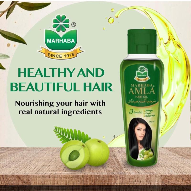 Marhaba Amala Hair Oil - Pure and Organic Hair Growth Oil - Comfort, Haircare Serum