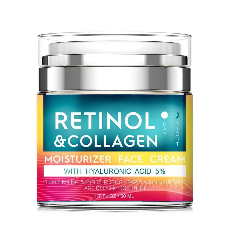 Retinol Collagen Moisturizer, Hydrating Nourishing Face Cream, Moisturizing Face Lotion for Women & Men All Skin Types