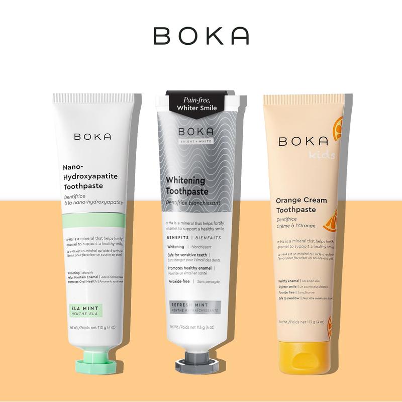 Customize Your Boka Oral Care with Three Flavors of Your Choice - Fluoride-Free Toothpaste