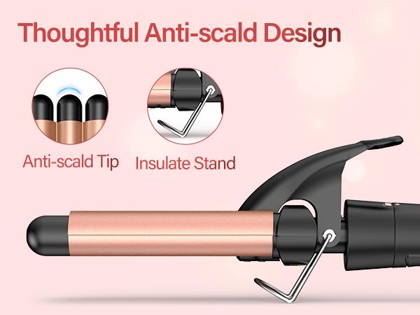 BESTOPE PRO  5 in 1 Curling Iron Curling Wand, Curling Iron Set with A Thermal Brush, A 3-Barrel Hair Crimper Iron, 3 Ceramic Curling Irons (0.35 