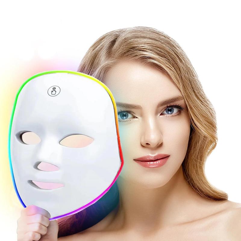 USB Rechargeable Facial Mask, 7 Color LED Beauty Mask, LED Face Light, Comfortable Skin Care Mask, Ideal Gift for Women, Personal Skin Care Products