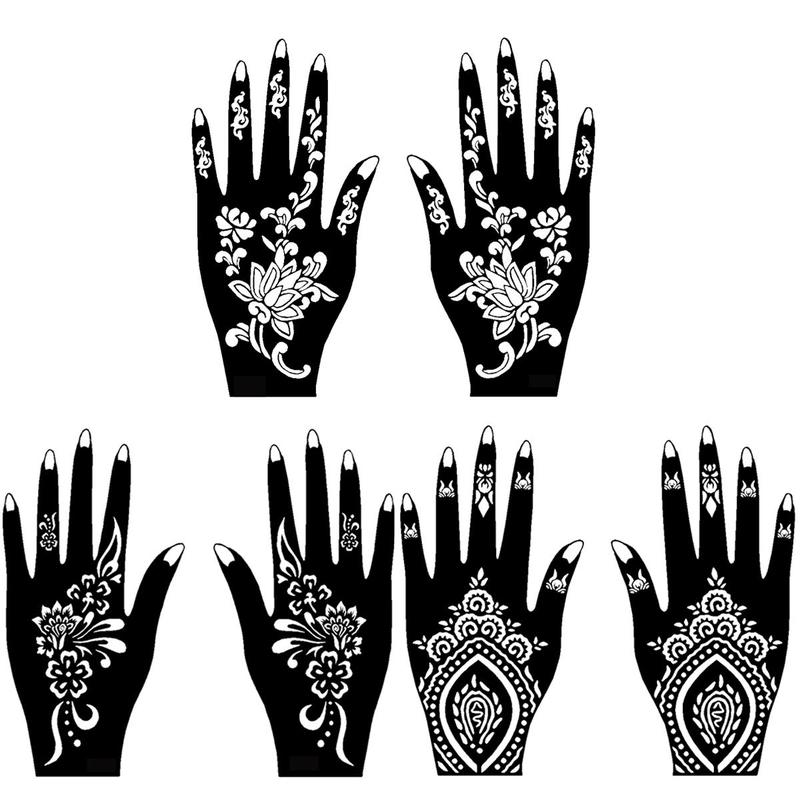 Temporary Tattoo Ink & Stencil Kit, Temporary Tattoo Kits, Including 3pcs Ink ＆ 3 Pairs Stencil, Semi Permanent Tattoo Markers, DIY Tattoo Kit for Women & Men