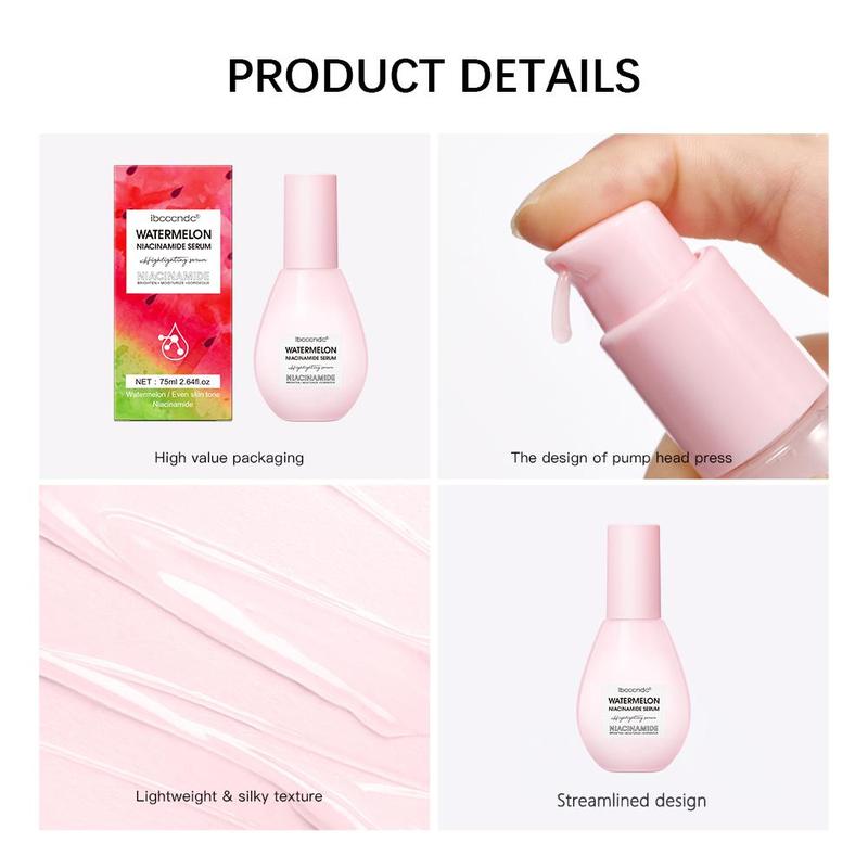 Nicotinamide Essence, Watermelon Fruit Extract Moisturizing Skin Essence, Controlling Oil Essences, without Watermelon Flavor, Skincare