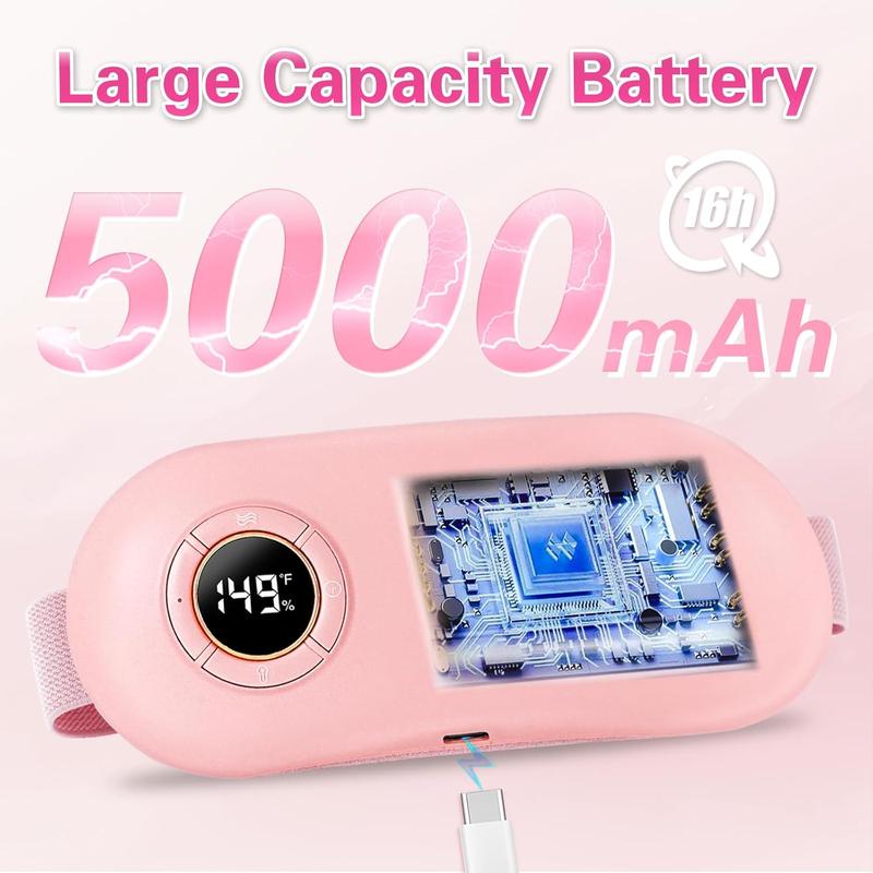 5000mAh Heating Pad for Period Cramps, with 6 Heating Levels and 6 Massage Modes, Menstrual Heating Pad with 3 Timer Auto Off Set