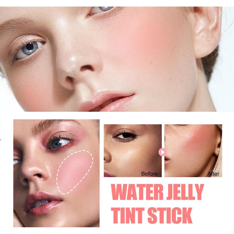 Water Jelly Blush, Long Lasting Waterproof Blush Stick, Moisturizing Blush For Cheeks & Lips, Makeup Accessories