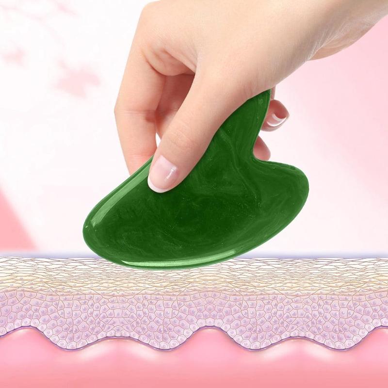 Manual Face Massage Tool, Jade Facial Scraping Board, Face Gusha Tool for Skin Care Therapy, Skin Massaging Tool, Skincare Products