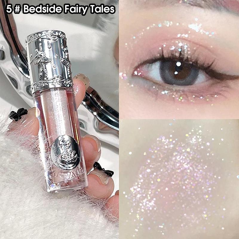 Long Lasting Glitter Liquid Eyeshadow, Shimmering Eye Shadow, Glittering Brightening Highlighting Liquid Stick for Crystal Eye Makeup, Cosmetic Products, Personal Care Products