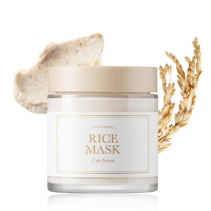 [I'M FROM OFFICIAL SHOP] I'M FROM Rice Skincare Trio Set | Rice Mask, Rice Toner, Rice Cream - Glowing Skin, Korean Rice, Glow Essence with Niacinamide, Hydrating for Dry, Dull, Combination Skin, Vegan Moisture Skincare Moisturizer, Rice Cleanser