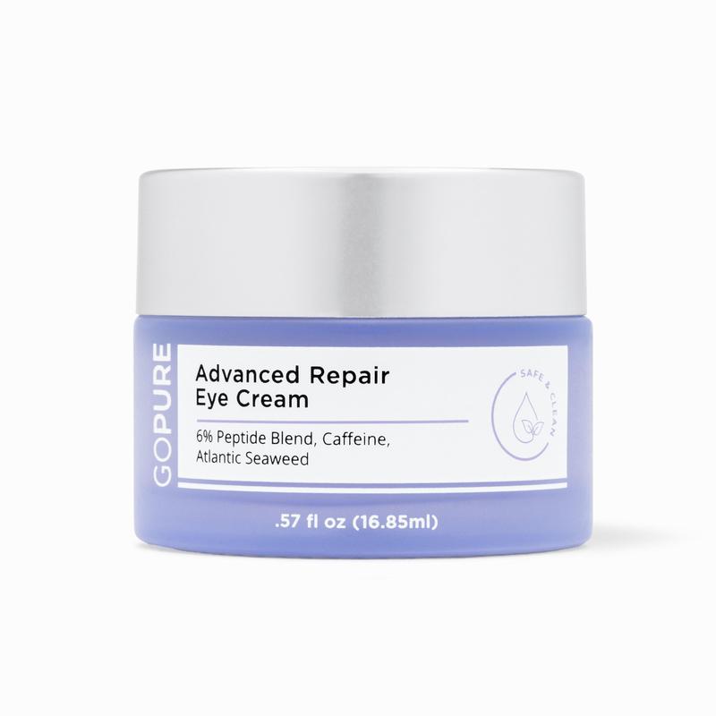 GOPURE Advanced Repair Eye Cream Moisturizer - 6% Peptide Blend + Caffeine + Atlantic Seaweed