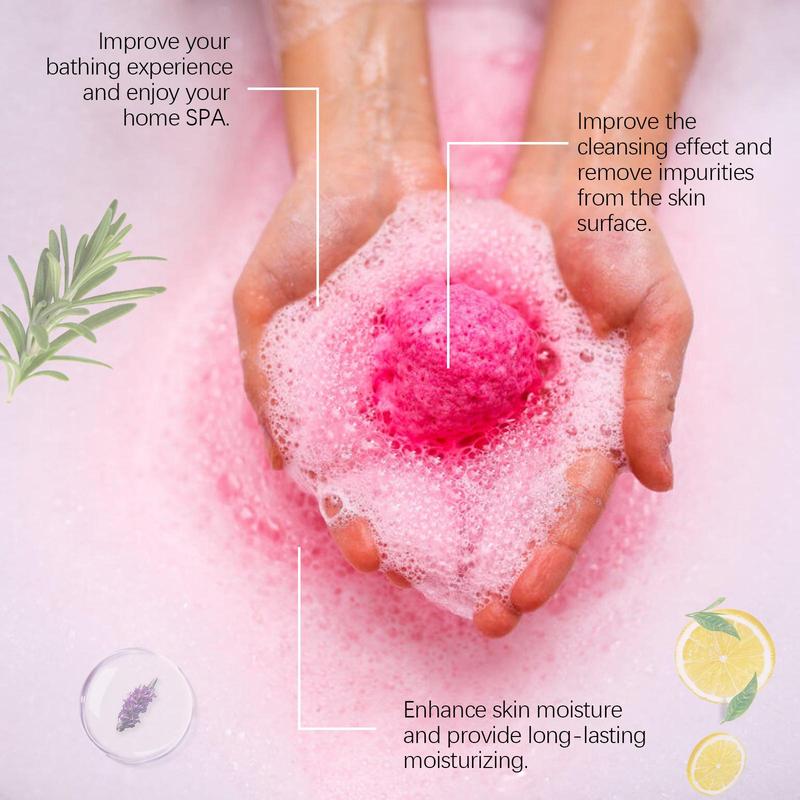 Bath Bomb, 1 Box Moisturizing & Nourishing Colorful Bath Ball for Christmas Gift, Body Care Bath Bomb for Women & Girls