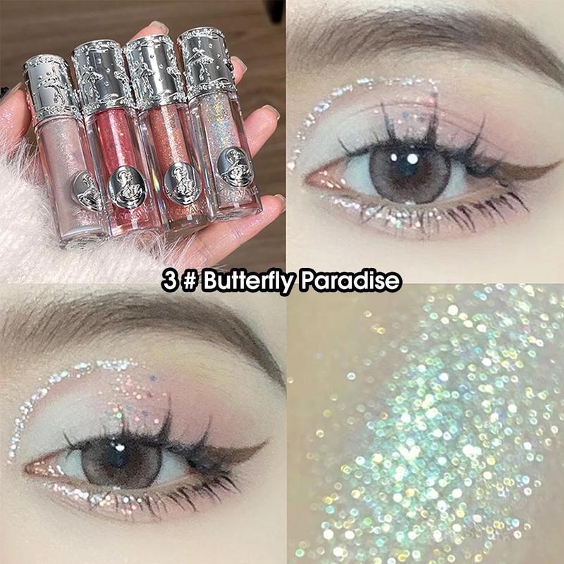 Long Lasting Glitter Liquid Eyeshadow, Shimmering Eye Shadow, Glittering Brightening Highlighting Liquid Stick for Crystal Eye Makeup, Cosmetic Products, Personal Care Products