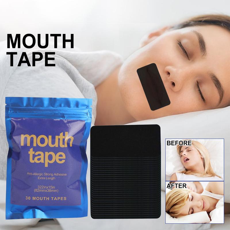 90pcs Anti Snoring Mouth Tape Nighttime Sleeping Mouth Breathing Improvement Reduce Dry Mouth Promote Nose Breathing Health Care