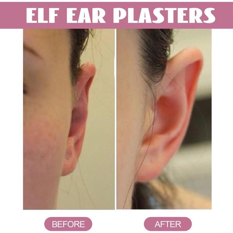 30 Pcs Ear Stickers， Elf Ear Tapes,Ear Lobe Saver Lifts，Strong Support Transparent Painless Silicone Cosmetic Ear Stickers Say Goodbye to Flat Ears， to Creat V-Shaped Face，Natural Ear Contours