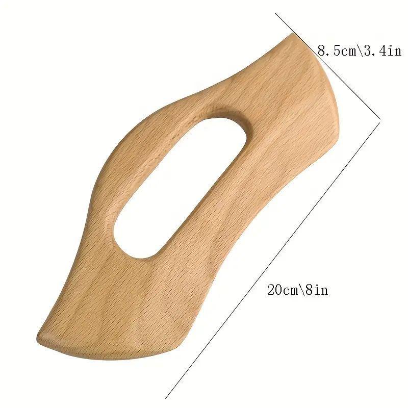 Wooden Gua Sha Massage Tool, Portable Manual Massage Tool for Neck, Back, Shoulder, Arm, Leg, Hand, Foot, Muscle Relaxation & Lymphatic Drainage