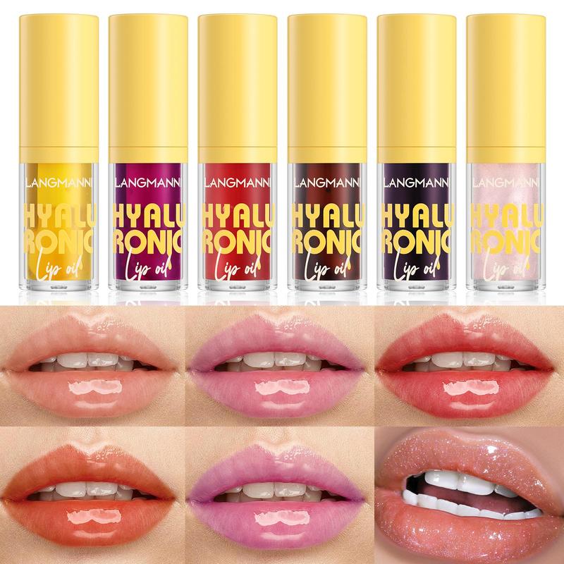 Hyaluronic Acid Lip Butter Balm, Moisturizing Tinted Lip Gloss, Hydrating Lip Glaze Stick, Plumping Lip Oil Lip Moisturizer, Lip Care Products for Summer Gift, Christmas Gift