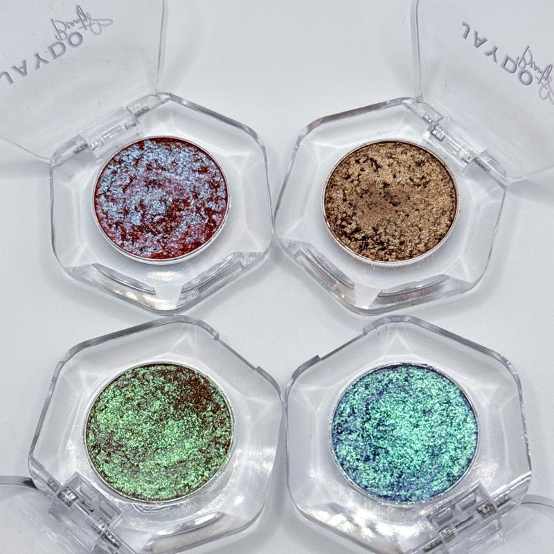 JAYDO Beauty Pressed Single Duo Chrome Eyeshadow Glitter Shadow Makeup - Cosmetic Color Long Lasting