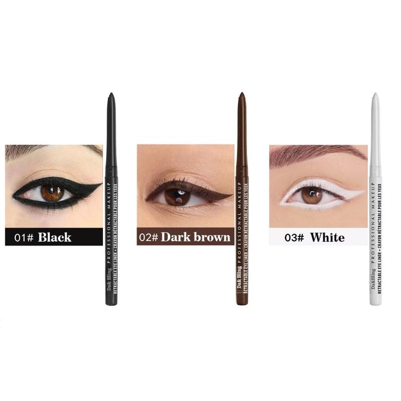 Da&Bling Mechanical Eyeliner Pen, Retractable EyePencil,  Professional Makeup, Creamy Retractable Eyeliner