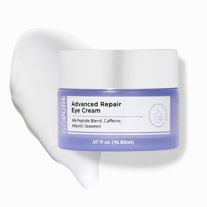 GOPURE Advanced Repair Eye Cream Moisturizer - 6% Peptide Blend + Caffeine + Atlantic Seaweed