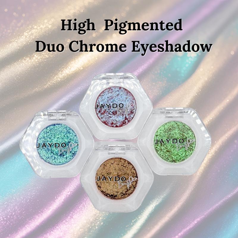 JAYDO Beauty Pressed Single Duo Chrome Eyeshadow Glitter Shadow Makeup - Cosmetic Color Long Lasting