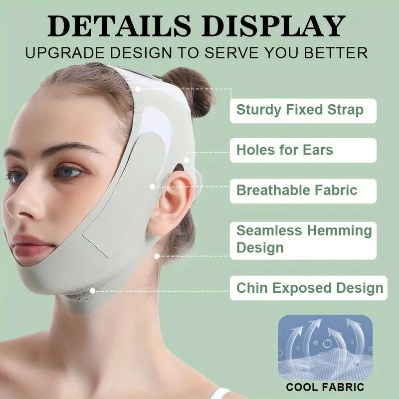 Reusable V-Line Lift Mask, Double Chin Reducer Chin Strap, Lift and Tighten Face to Prevent Sagging, Ultra-Thin Comfortable Reusable Summer Face Belt - Facial Care Gift for Mom Skincare