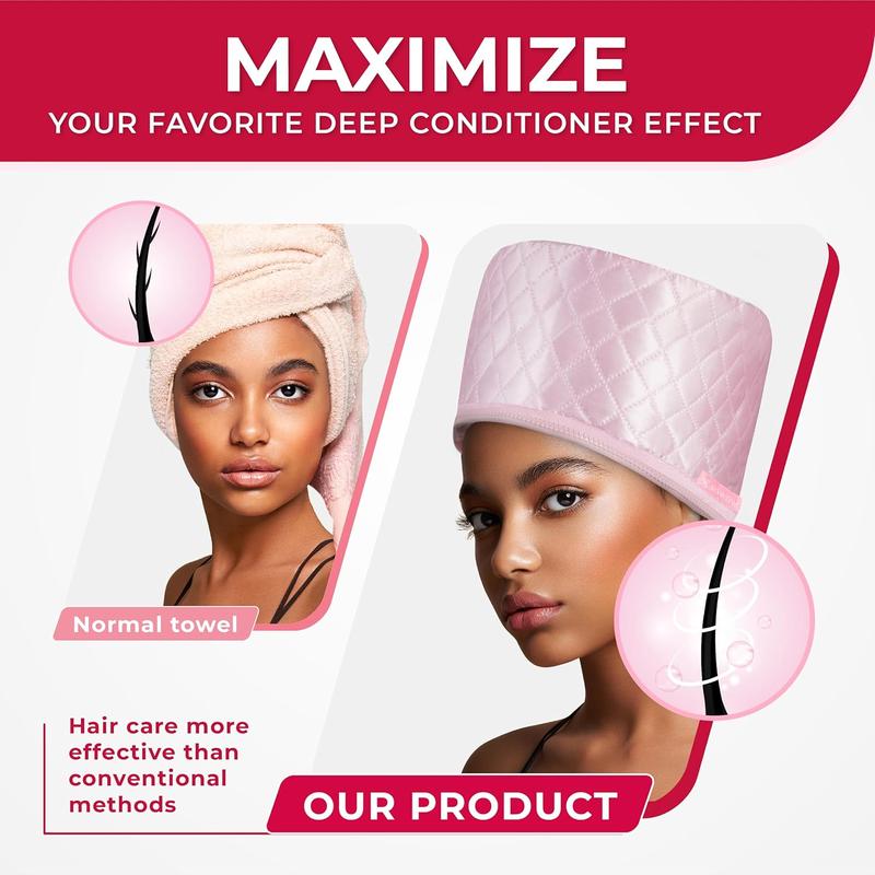 Hair Steamer Cap for Nourishing & Styling - Waterproof Thermal Treatment Hat with Adjustable Heat Levels hairdryers