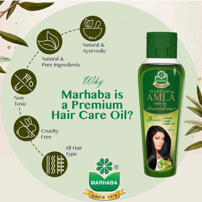 Marhaba Amala Hair Oil - Pure and Organic Hair Growth Oil - Comfort, Haircare Serum