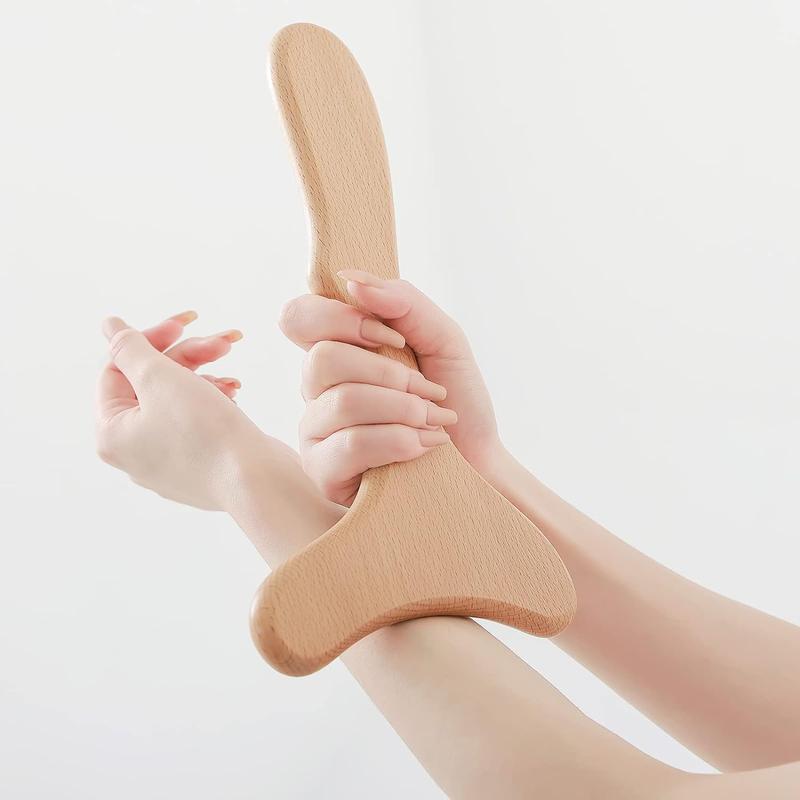 Wood Therapy Massage Tool Wooden Lymphatic Drainage Massager One-Handed Body Sculpting Tools for Maderoterapy,Anti-Cellulite,Gua Sha,Muscle Release-11 * 6inches Body Care Comfort Body Care Comfort