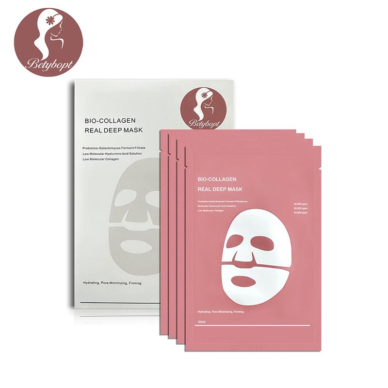 Bio-Collagen Real Deep Mask ,Hydrating Overnight Hydrogel ,Deep Collagen Anti-Wrinkle firming and moisturizing(34g x4ea) Facial Hydrate dance bio mask