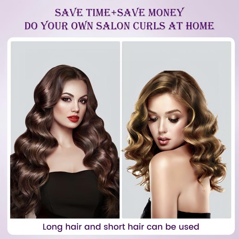 ROVY Wave Curling lron for EasyComfort Styling Negative lonic hairwaver comfortable handle,Anti-Scald Curling Iron,Curling Iron That Heat Up Quickly,Anti-Tangling Design