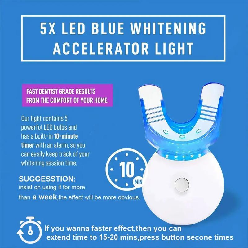 ANTeeth Whitening Kit, Home Wireless Teeth Whitening Kit with 5 LED Blue Light Accelerators, 3 Teeth Whitening Pens + 1 Desensitizing Gel Pen