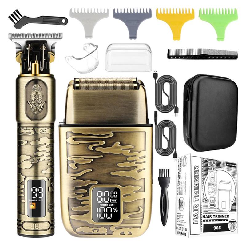 Electric Hair Shaving Kit for Men, Men's Clippers, Cordless Barber Haircare Equipment, Barber Grooming Kit with Storage Bag, Hair Care Products