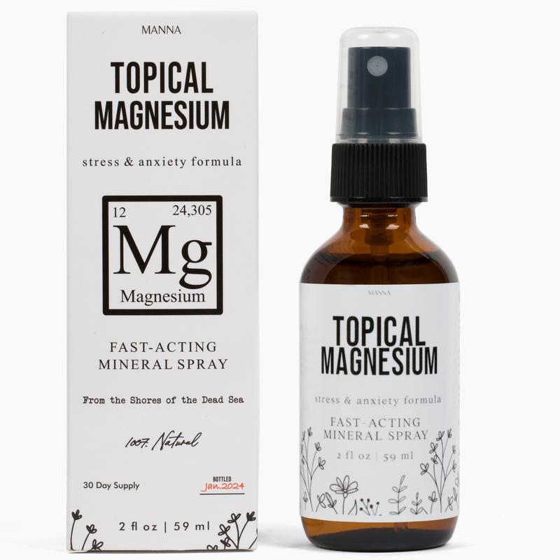 Magnesium Topical Oil Spray for Relaxation, Body Care, Hormone Balance, Cortisol Reduction, and Immune Support, Magnesium Chloride Flakes Lavender