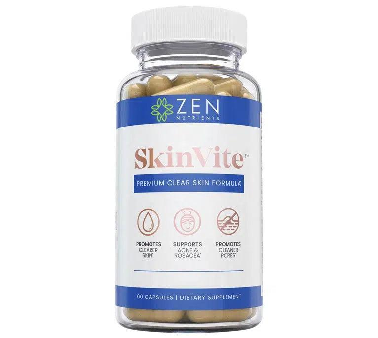 SkinVite® Acne, Eczema, Psoriasis, & Rosacea Treatment for Face - Clear Skin Probiotics & Hormonal Acne Supplements Skincare