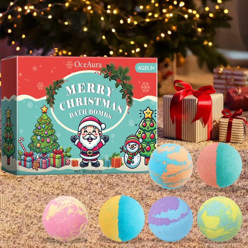 Bath Bomb, 1 Box Moisturizing & Nourishing Colorful Bath Ball for Christmas Gift, Body Care Bath Bomb for Women & Girls